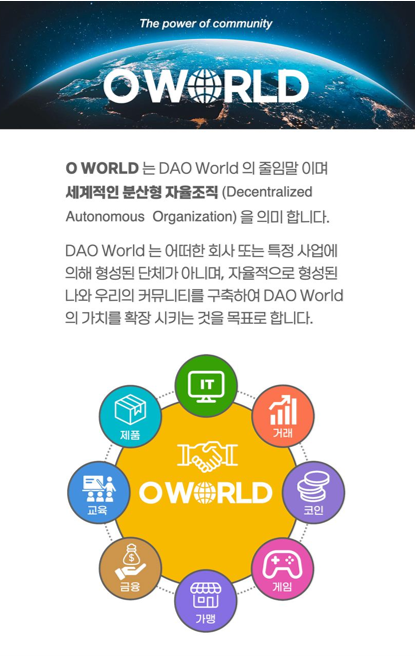 OWORLD 저작권등록 (협회,단체,마케팅,개념,구현방법등)