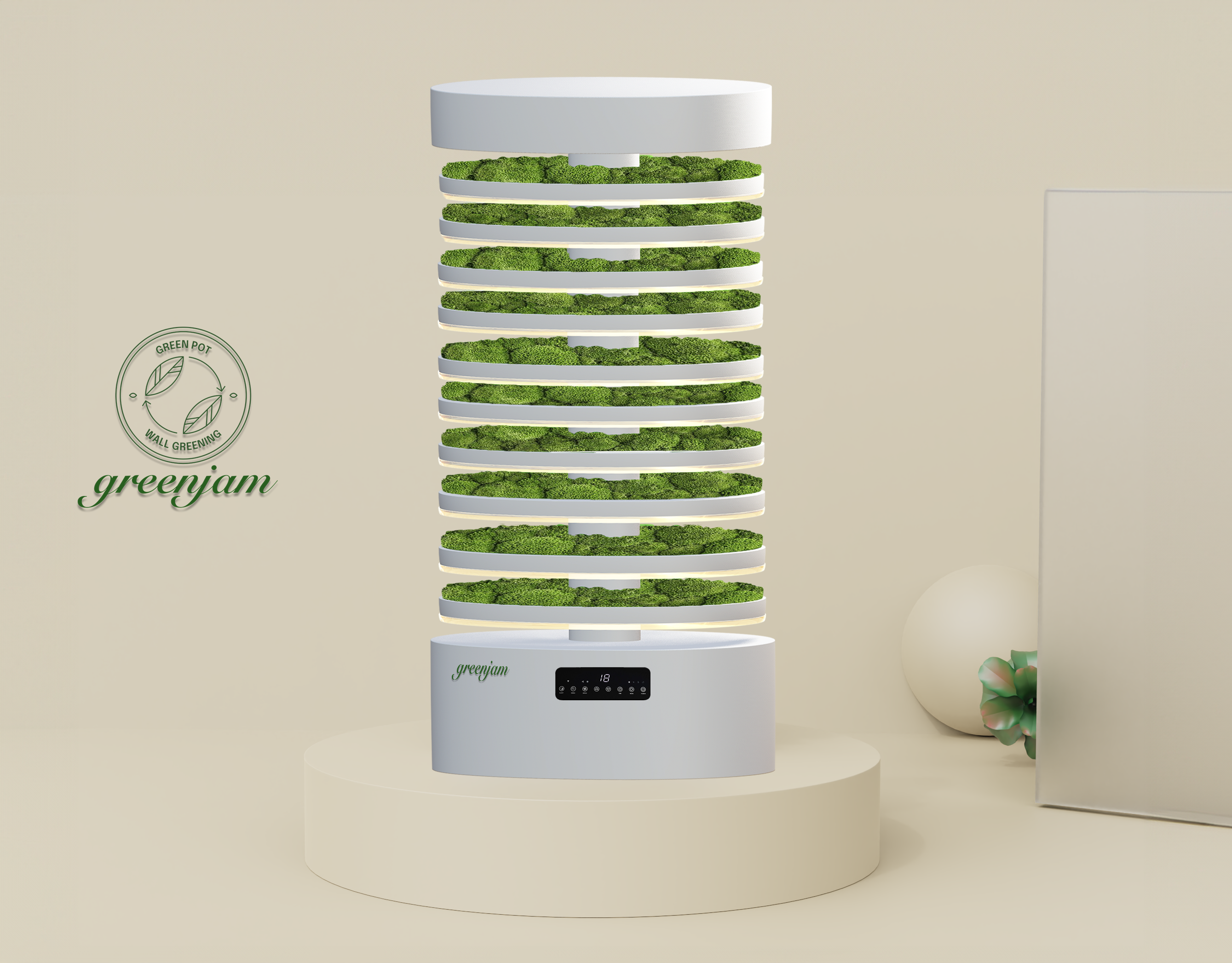 이끼를 활용한 식물공기정화 제품 디자인 GREEN JAM -주)그린포트